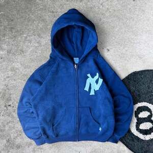 Akimbo Club New York Zip-Up Hoodie Navy Blue Size Medium